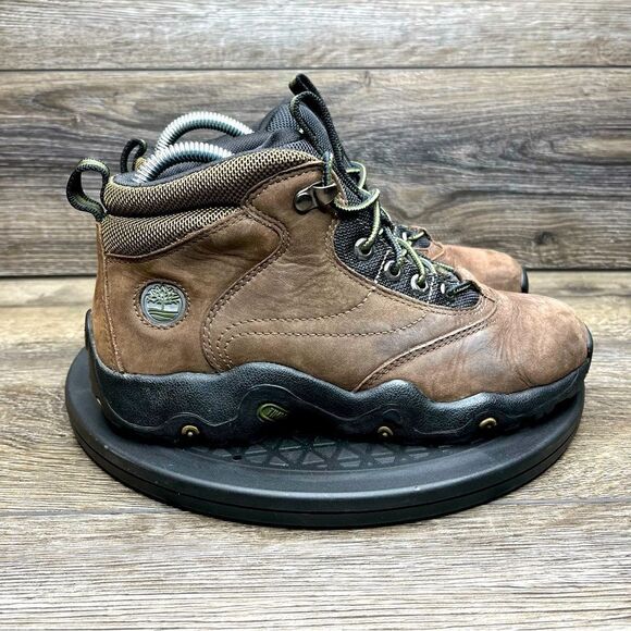 TIMBERLAND Men’s Size 5.5 Shoes BROWN SUEDE HIKING BOOTS 46921 LEATHER - Picture 1 of 8